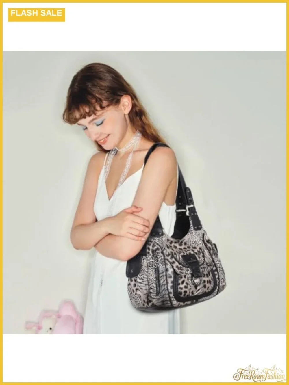 Vegan Leather Hobo Shoulder Bag with Adjustable Strap Women's Purse Tote